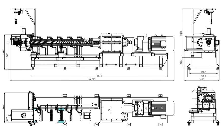 SN100/135 Reinforced Multi-function Twin Screw Extruder