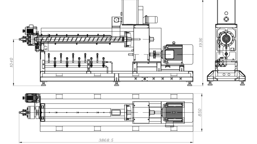 SN56/65/70 Multi-function Twin Screw Extruder